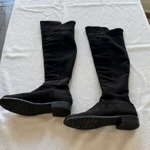 Stuart Weitzman 5050 Boots, Black Suede over the knee boots
